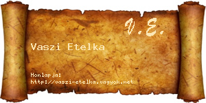 Vaszi Etelka névjegykártya